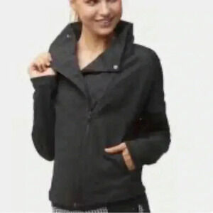 Adidas x Stella McCartney black  crop long sleeve athletic outdoor jacket 38/S